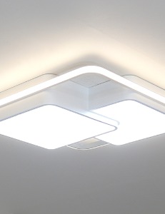 LED 더블스퀘어 방등 50W / 전구+주광 혼합