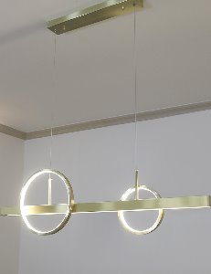 LED 더블링 펜던트 40W 주백색 / 국산 골드도금